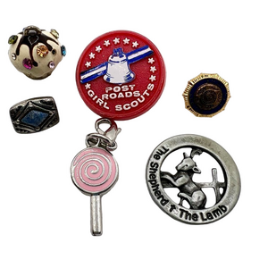 🍭4/$20 Miscellaneous buttons, pins, coin, and charms, incl Sterling Silver 925